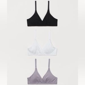 3-Pack H&M Cotton Maternity Bras, Size 6 NWOT